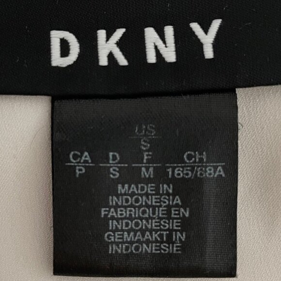 DKNY Neutral Scoop Neck Cap Sleeve Polyester Top White Sz S - Picture 6 of 8